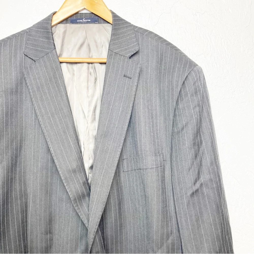 Daniel Hechter pinstripe grey Wool suit jacket Blazer
